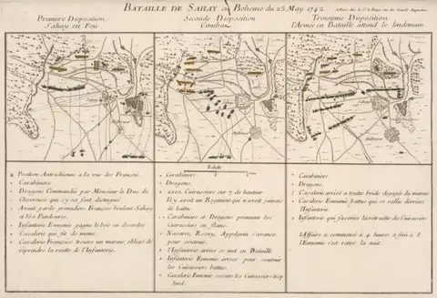 Battle of Zahájí (maps by Georges-Louis Le Rouge, c. 1743)