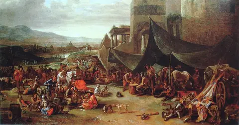 Sack of Rome of 1527 by Johannes Lingelbach 17th century
