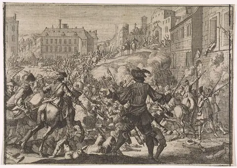 Verovering van Praag door het Zweedse leger, 1648, RP-P-1896-A-19368-1987