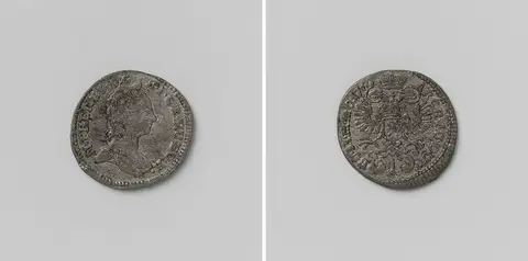 Beleg van Praag door de Pruisen, noodmunt van Maria Theresia, Duits keizerin, NG-VG-4-497