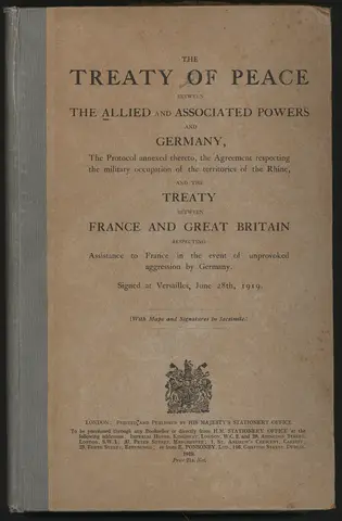 Treaty of Versailles, English version