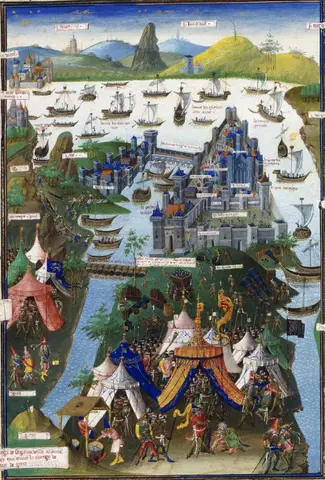 Le siège de Constantinople (1453) by Jean Le Tavernier after 1455