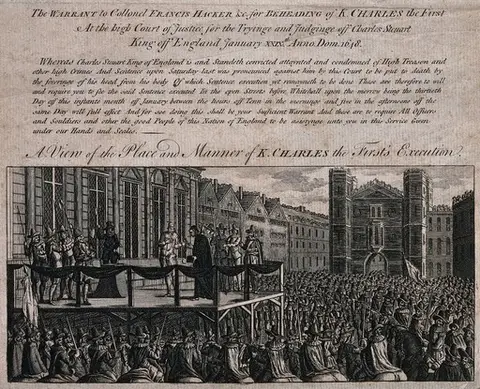 The beheading of Charles I outside Banqueting Hall