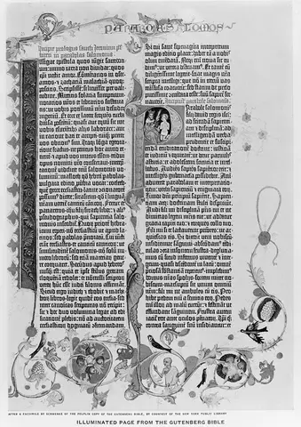 Proverbs of Solomon, Gutenberg Bible, 15th C