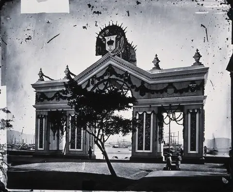 Triumphal arch, Peddar's Wharf, Hong Kong.