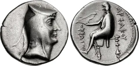 Coin of Arsaces I (1), Nisa mint