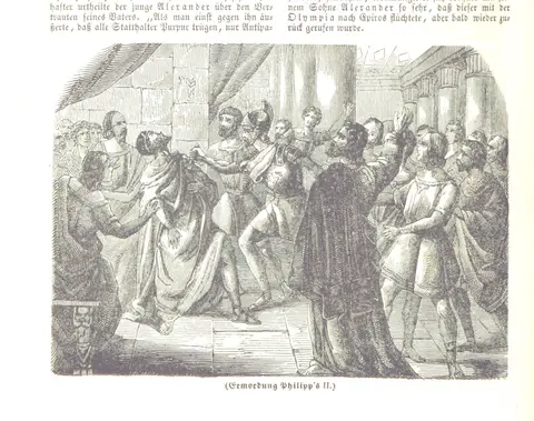 Philip II of Macedon from "Illustrirte Weltgeschichte: ein Buch für's Volk ... Mit Tabellen und Karten".