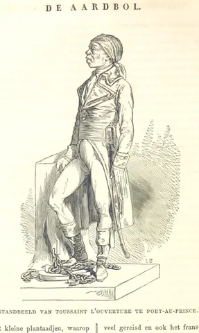 leader of Haitian Revolution from "De Aardbol. Magazijn van hedendaagsche land- en volkenkunde ... Met platen en kaarten. [Deel 4-9 by P. H. W.]".