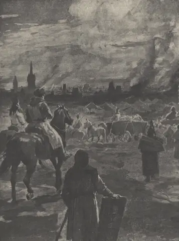 Přerušeno všecko spojení vůkolní krajiny s městem (S. Hudeček, c. 1920)