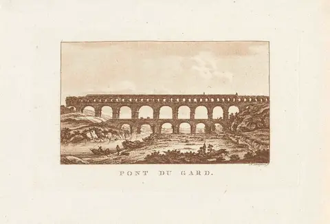 Gezicht op Pont du Gard