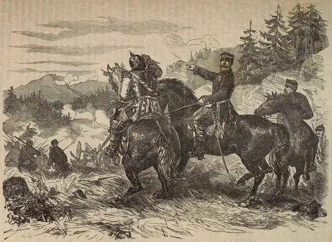 Crown prince of Prussia near Skalitz, 1866