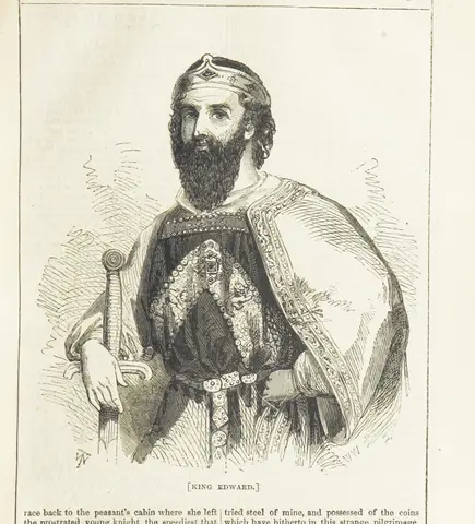portrait from "Robert Bruce, the Hero-King of Scotland ... With ... wood-engravings drawn by W. H. Thwaits. [A novel.]".