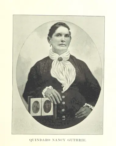 Quindaro Nancy Guthrie from "The Provisional Government of Nebraska Territory and the Journals of William Walker, Provisional Governor of Nebraska Territory. Edited by William E. Connelley, etc. [With portraits and a map.]".
